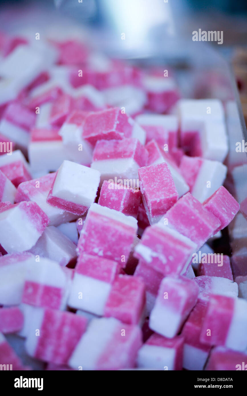 Colorful array of sweets on a market stall Stock Photo - Alamy