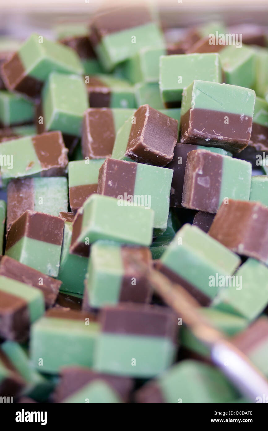 Colorful array of sweets on a market stall Stock Photo - Alamy