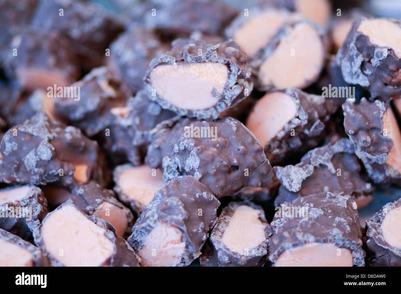 Colorful array of sweets on a market stall Stock Photo - Alamy