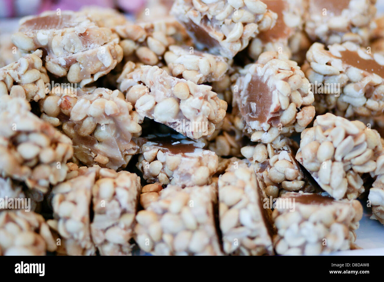 Colorful array of sweets on a market stall Stock Photo - Alamy