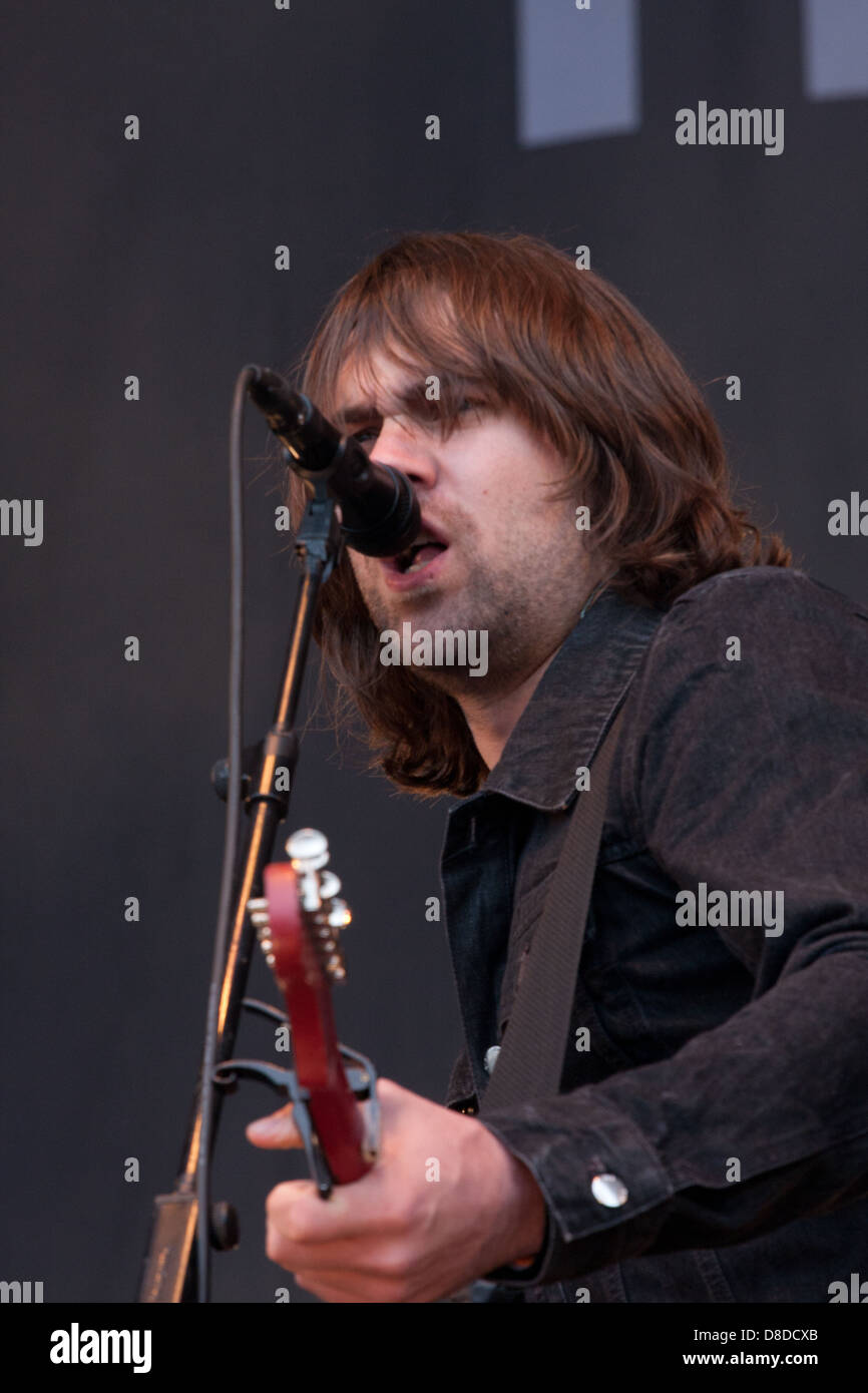 Composed of Justin Young (guitar/vocals),[7] Arni Arnason (bass), Pete Robertson (drums) and Freddie Cowan (guitar), The Vaccines performed at Radio1's One Big Weekend. Stock Photo