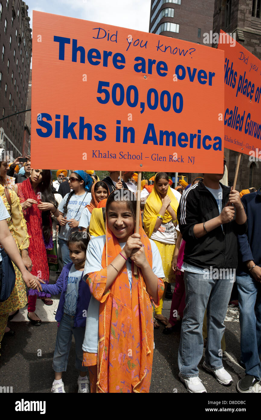 The twentyfifth annual Sikh Day Parade on Madison Avenue in Manhattan