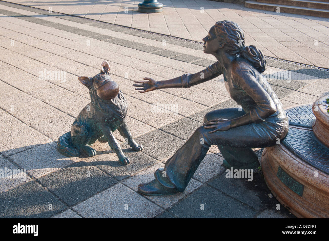 Hungary Budapest statue sculpture bronze of cute young girl lady woman