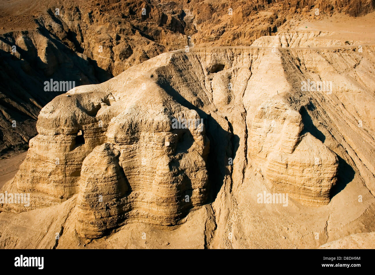The caves of Qumran from Israel Stock Photo