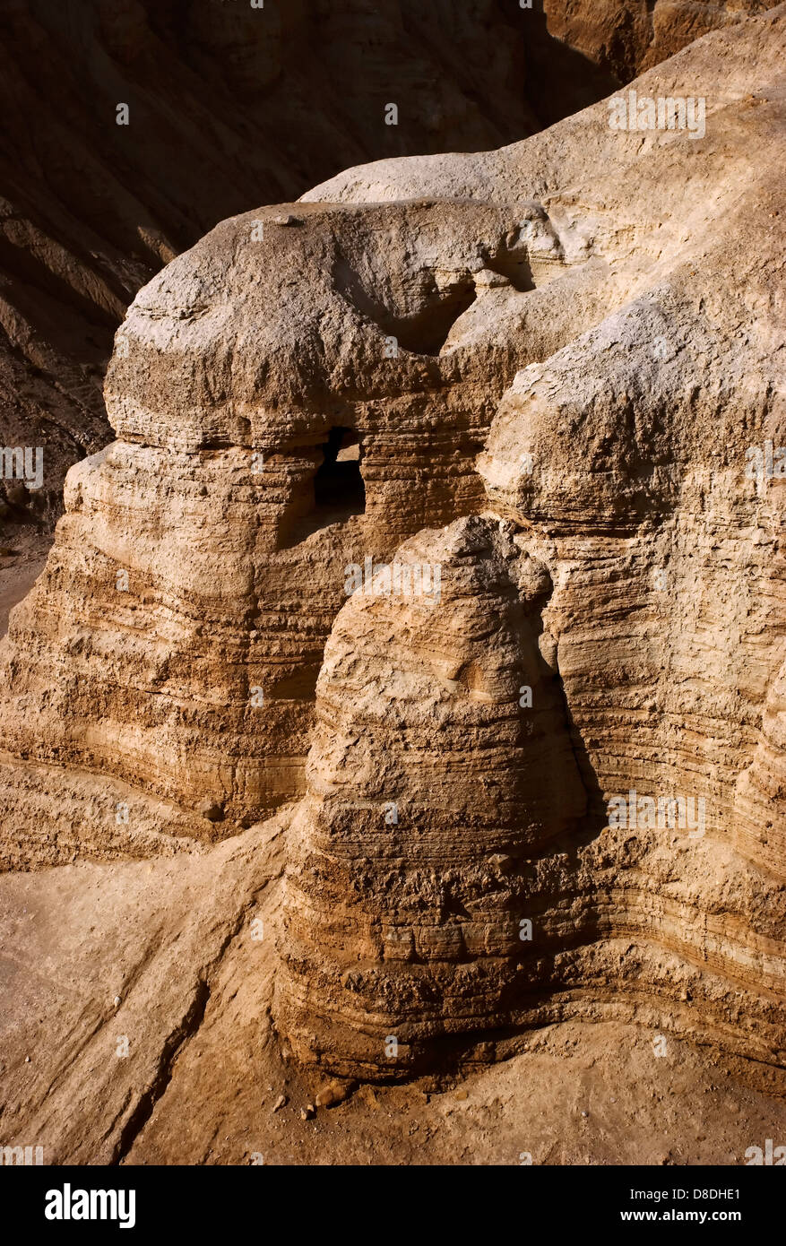 The caves of Qumran from Israel Stock Photo