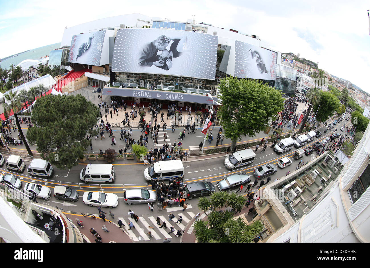 Cannes Film Festival 2013: Wide Angle and Fisheye Shots Stock Photo