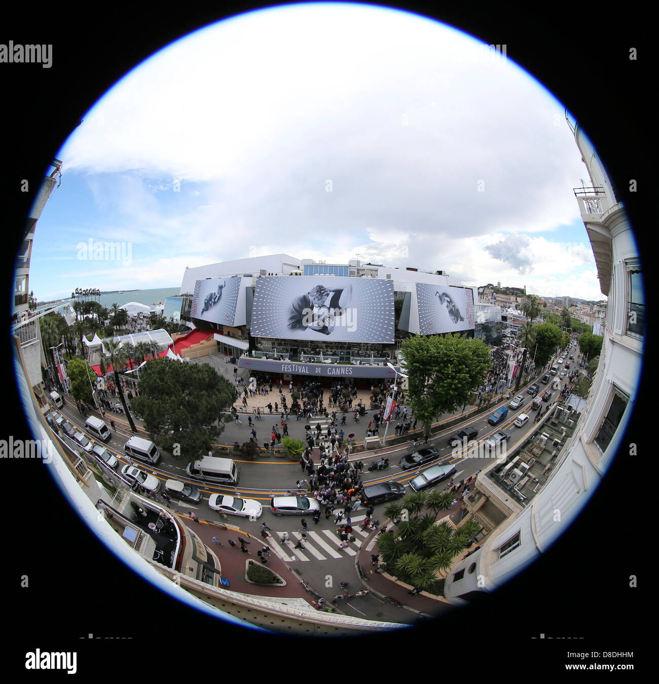 Cannes Film Festival 2013: Wide Angle and Fisheye Shots Stock Photo