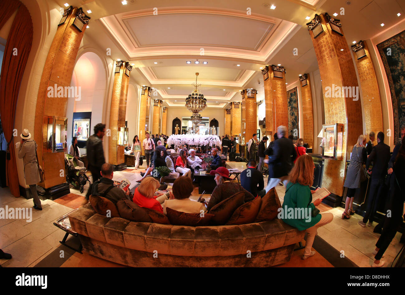 Cannes Film Festival 2013: Wide Angle and Fisheye Shots of Hotel Majestic Stock Photo