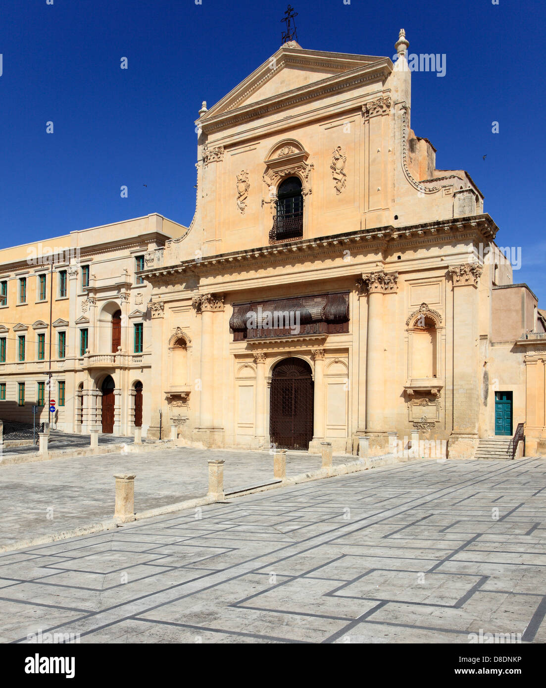 Italy, Sicily, Noto, San Santissimo Salvatore Church, Stock Photo