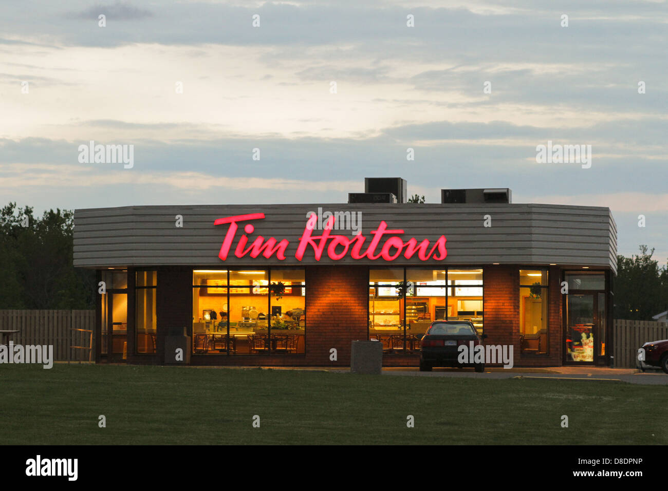 Tim Hortons is Canada's largest fast food service with over 3000 stores nationwide. Stock Photo