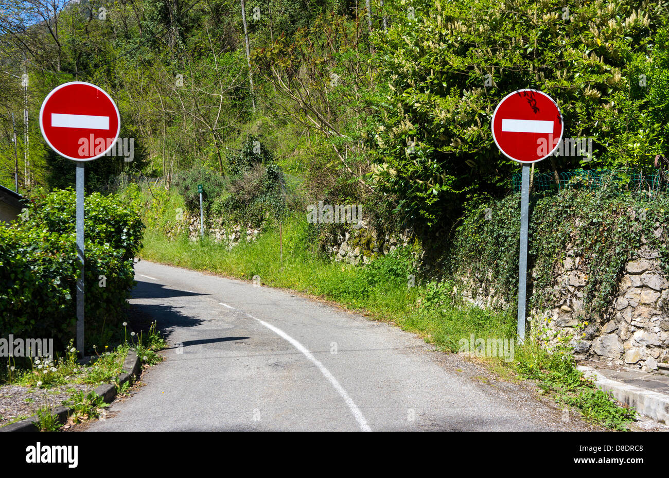 Roadsigns, Sign, signboard, warning signs, No Entry Stock Photo