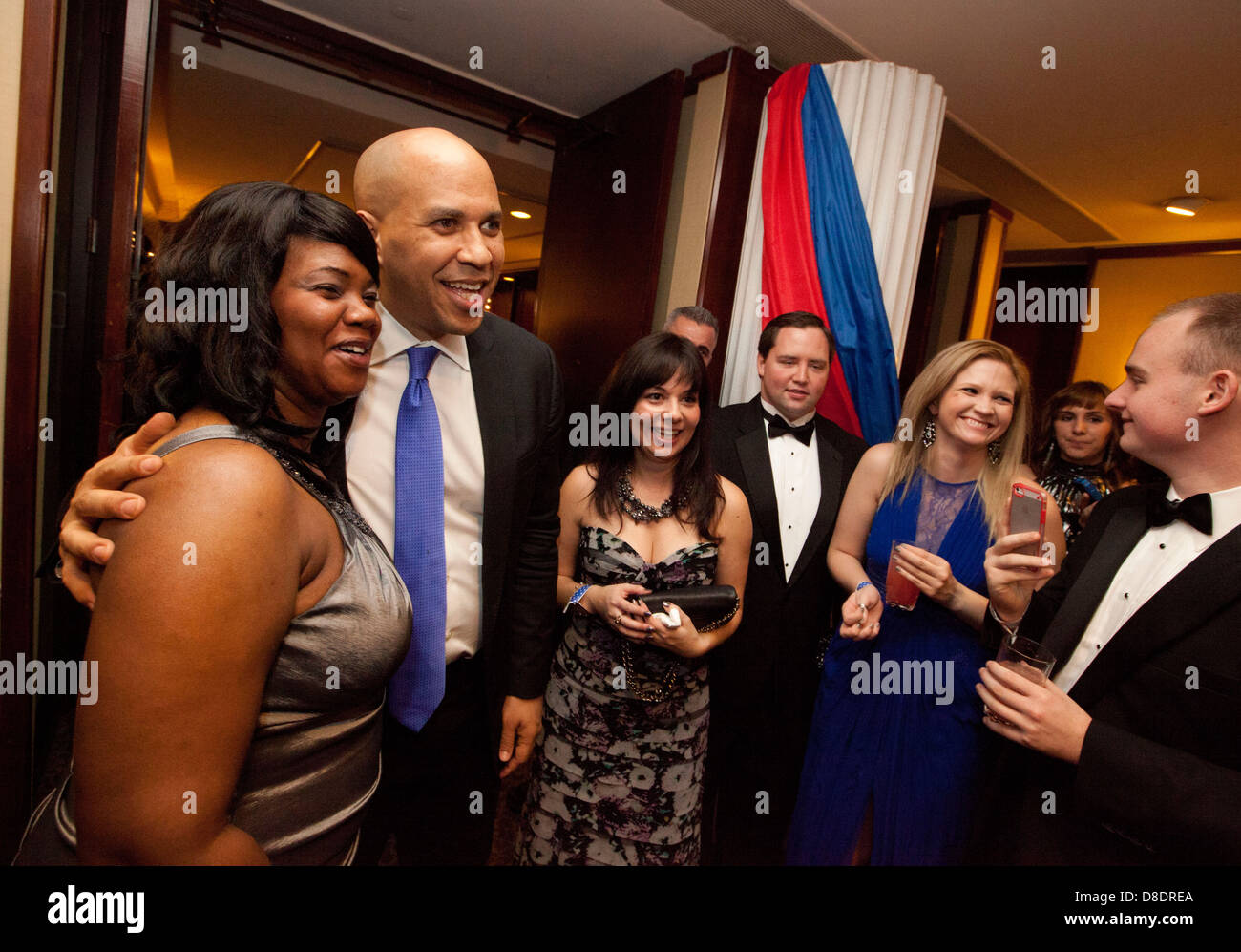 Newark Mayor Cory Booker poses for a photo during the New Jersey
