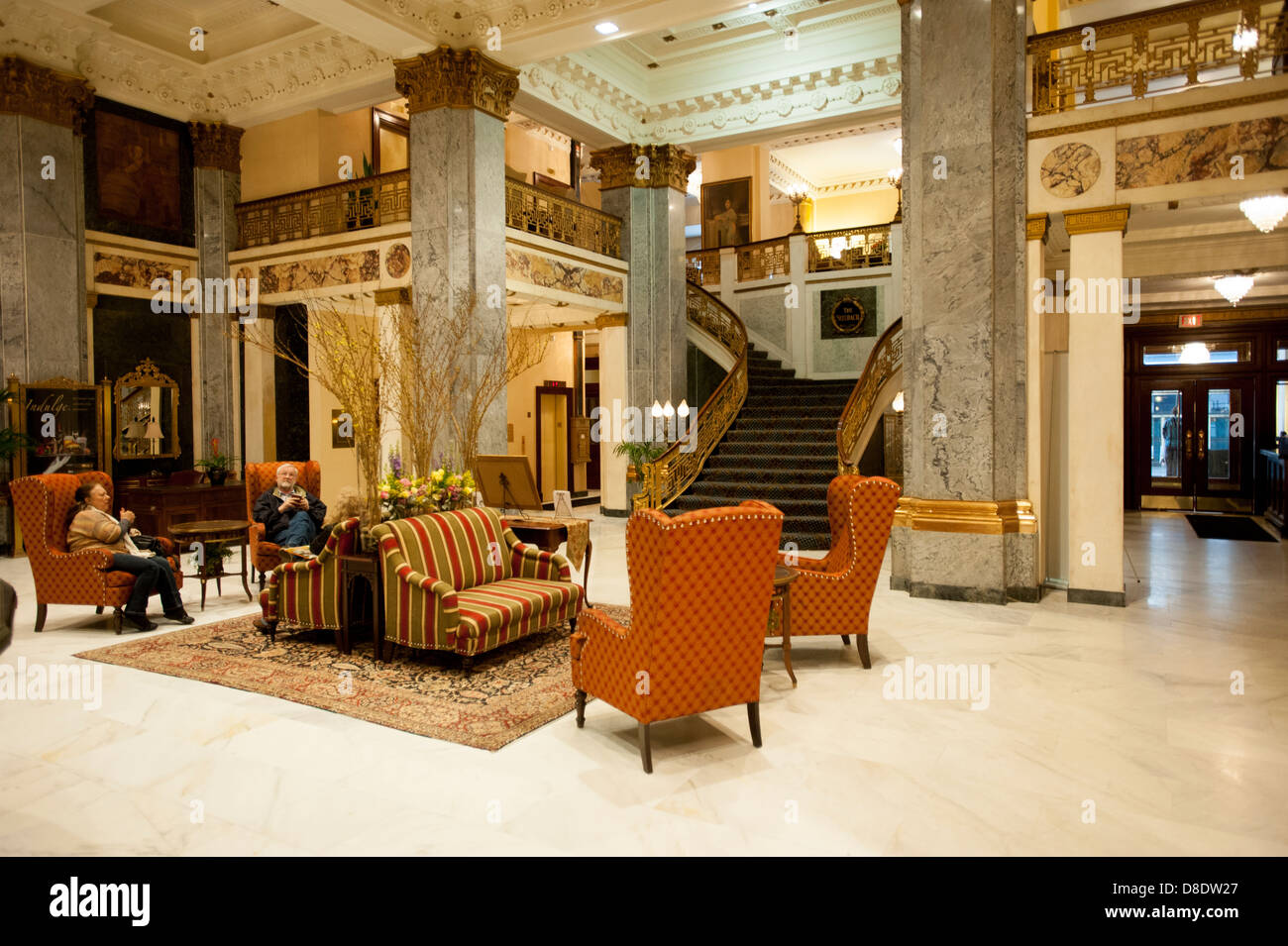USA Louisville, Kentucky, The lobby of the Hilton Seelbach Hotel Stock Photo
