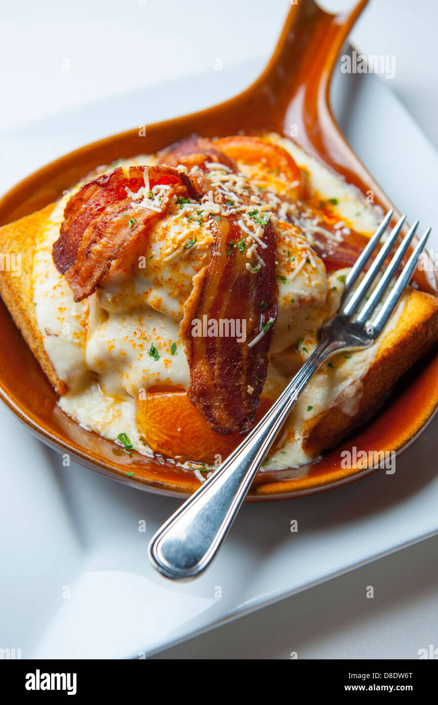 Louisville, Kentucky, a Hot Brown Sandwich is a hot open faced sandwich originally created at