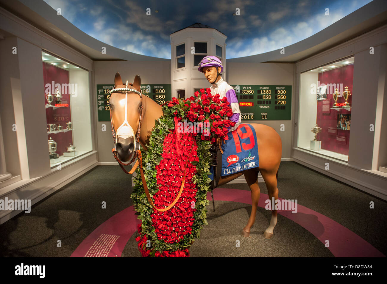Louisville, Kentucky, Churchill Downs thoroughbred racetrack most famous for hosting the Kentucky Derby. Museum Stock Photo