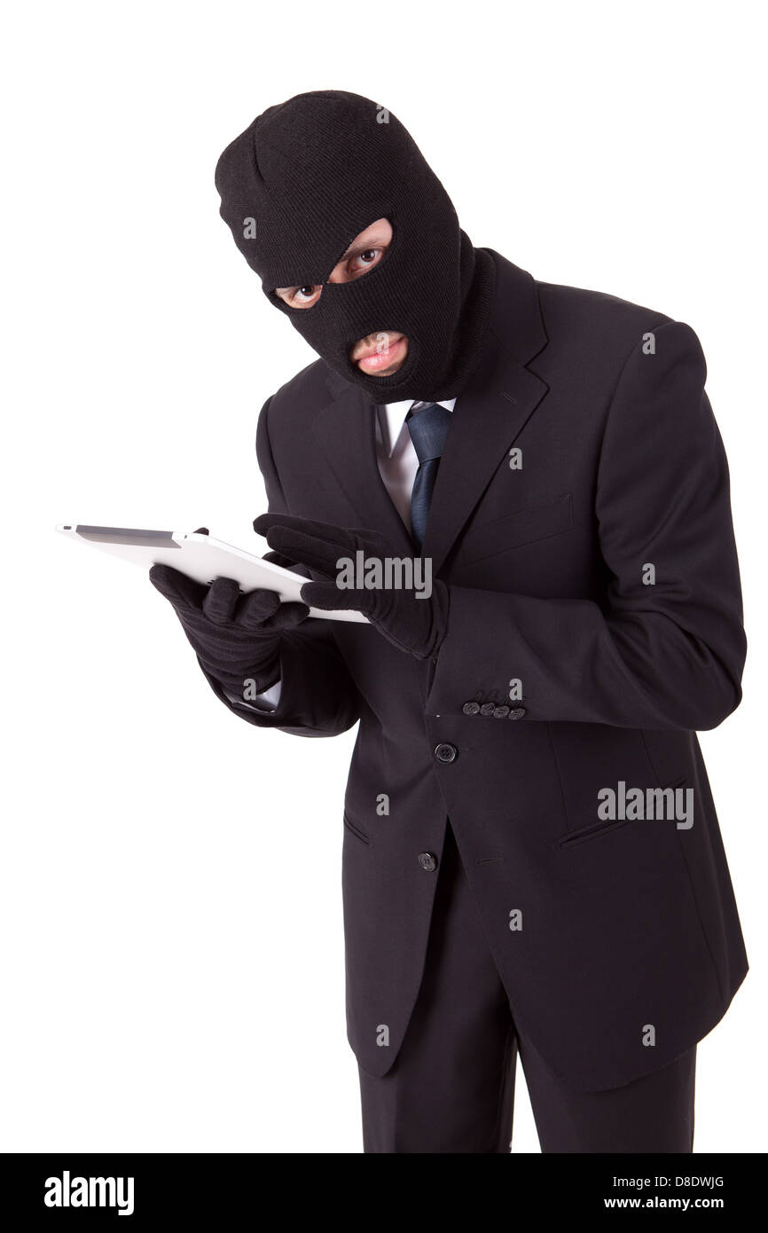 Computer Hacker in suit and tie Stock Photo - Alamy