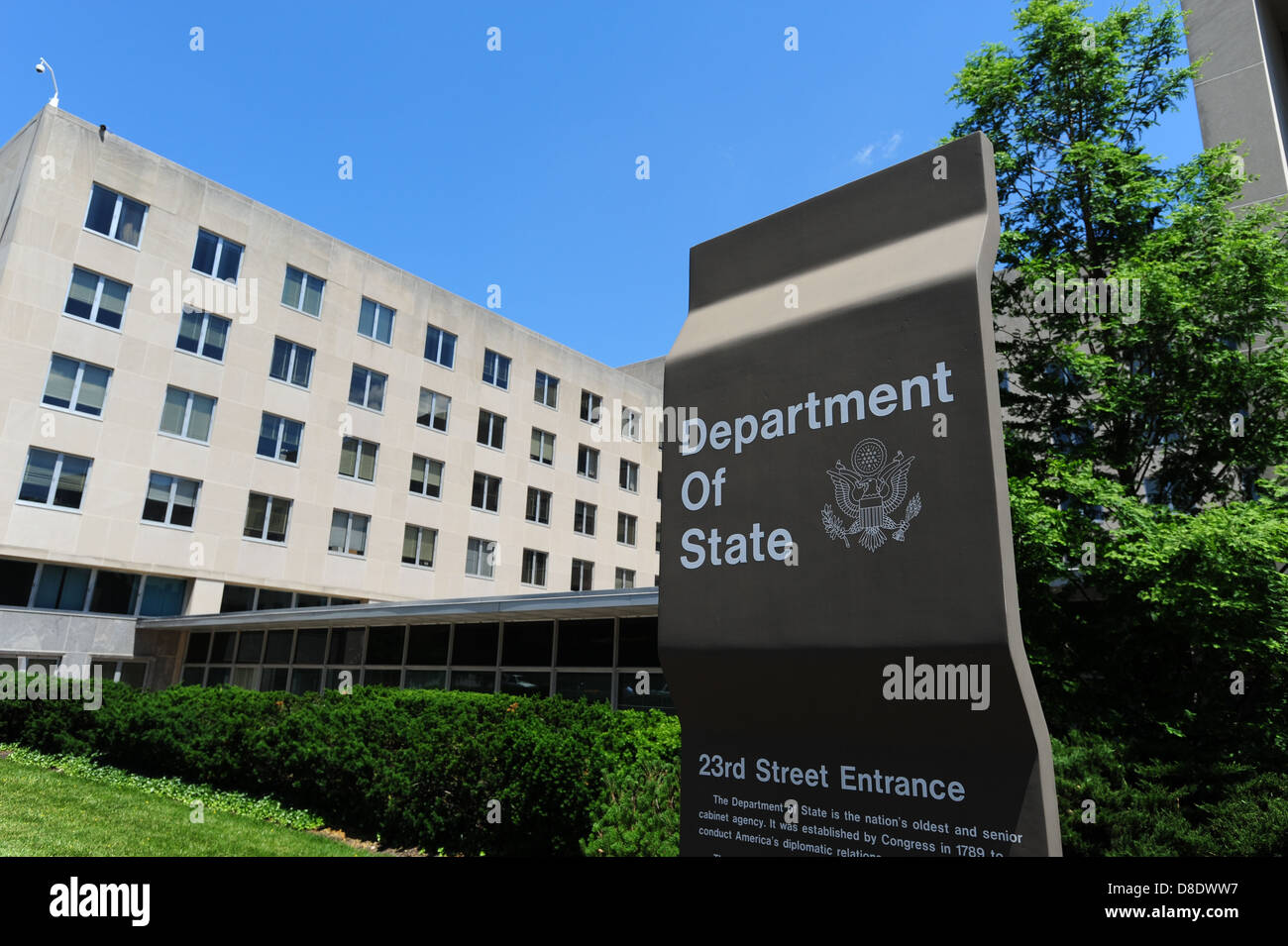 USA Washington DC District of Columbia Federal Government The Department of State foreign service diplomacy diplomats Stock Photo
