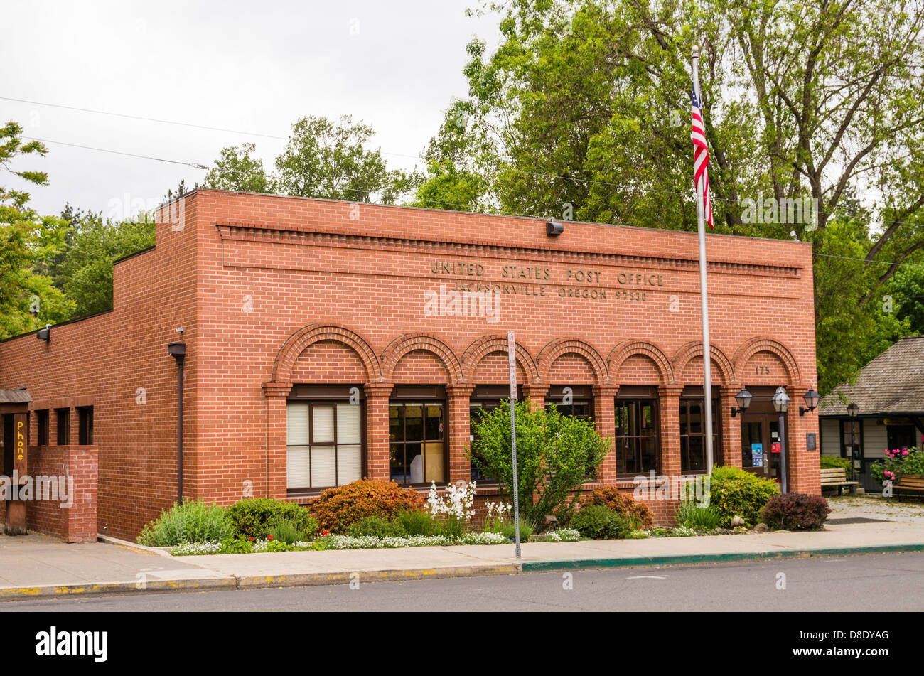 Jacksonville, Oregon, USA. Brick building housing the Jacksonville post