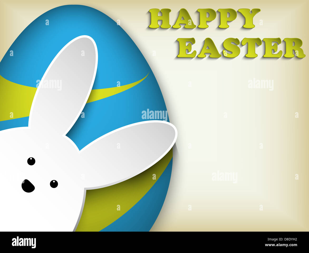 Vector - Happy Easter Rabbit Bunny Easter Egg Retro Stock Photo - Alamy