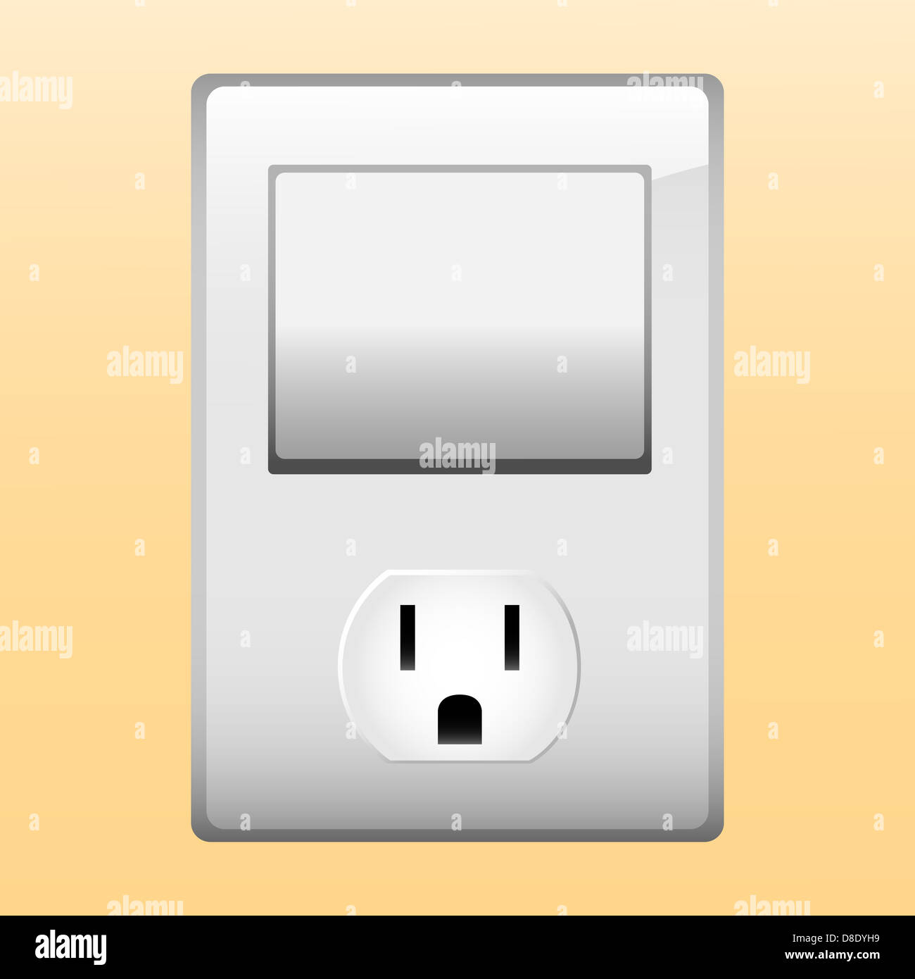 Electric outlet and light switch. Editable Vector Image Stock Photo Alamy