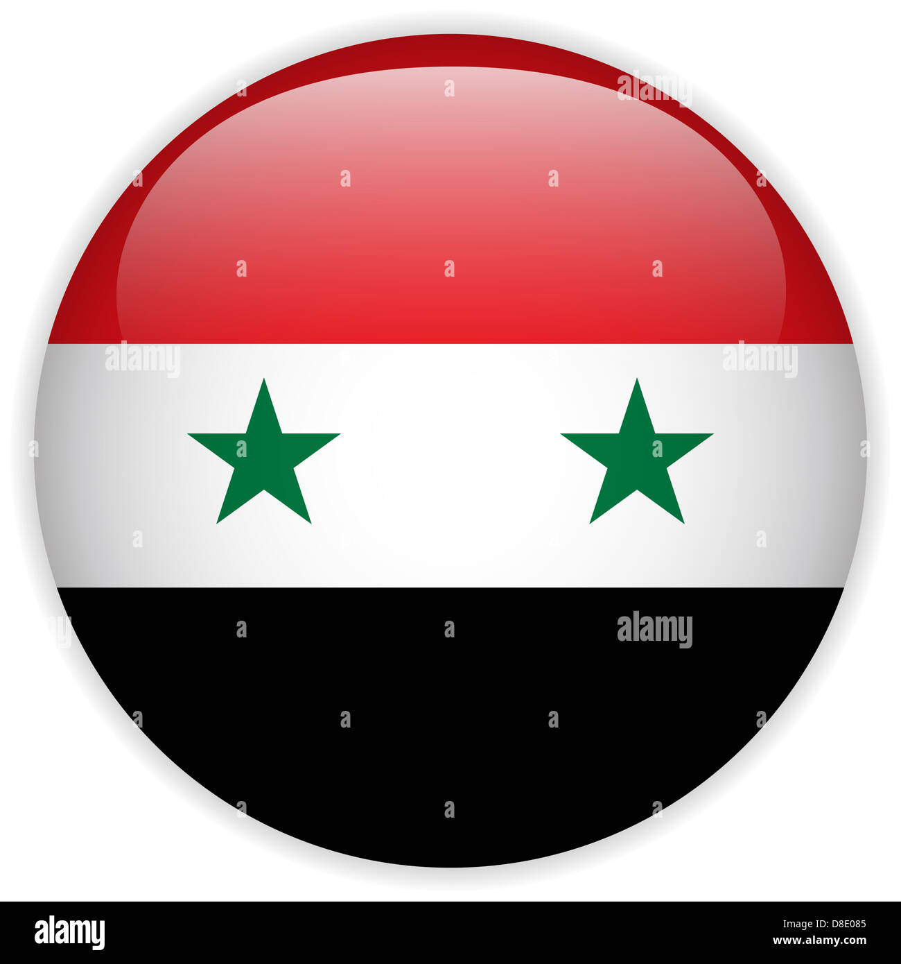 Vector - Syria Flag Glossy Button Stock Photo - Alamy