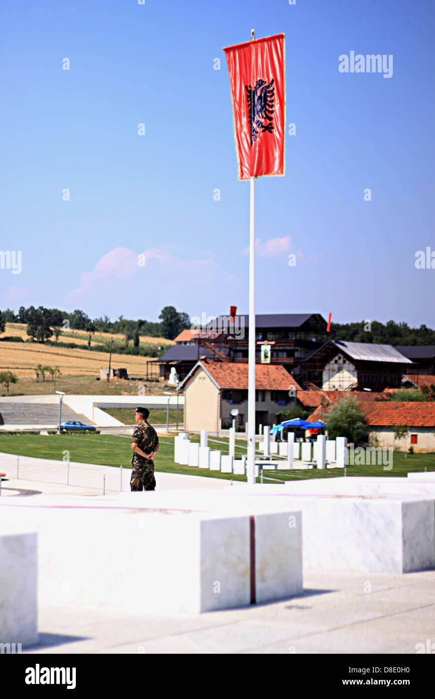 graves of family jashari at national museum in drenica valley of Kosovo Stock Photo