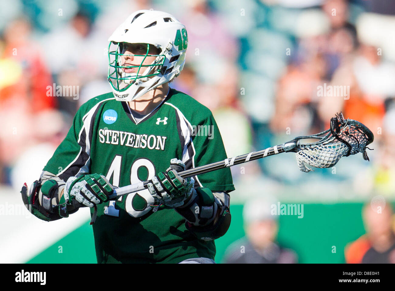 May 26 13 Stevenson Mustangs Attack Tyler Reid 48 In Action With The Ball During The Ncaa Division Iii Championship Lacrosse Match Between Stevenson Mustangs And Rit Tigers At Lincoln Financial Field