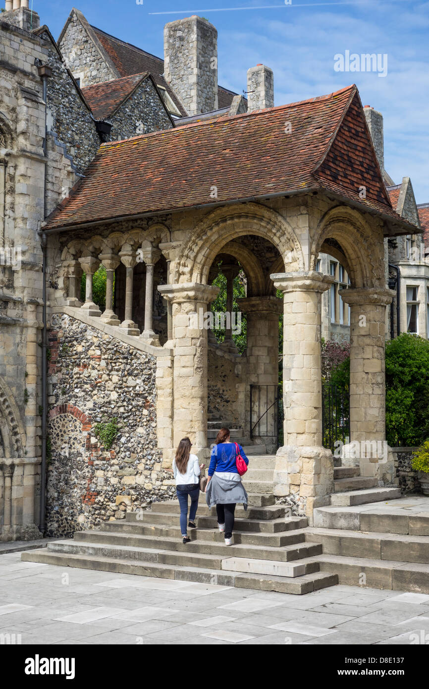 The Norman Staircase Canterbury Cathedral Precincts Stock Photo