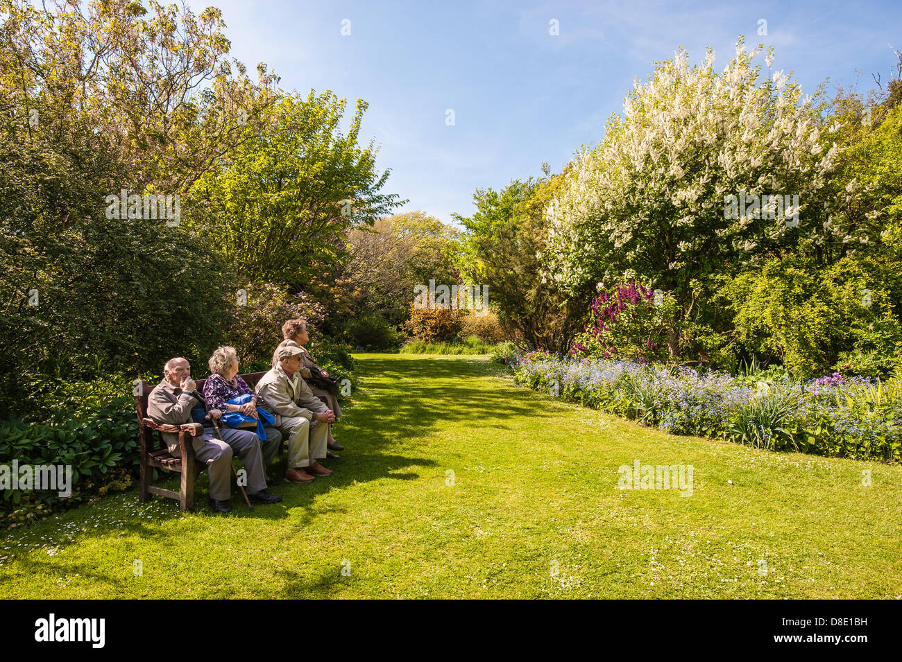 Highdown Gardens, Worthing, West Sussex, UK. 26th May 2013.  Visitors enjoy the spring sunshine at Highdown Gardens, Worthing, West Sussex, photo Credit: Julia Claxton /Alamy Live News Stock Photo