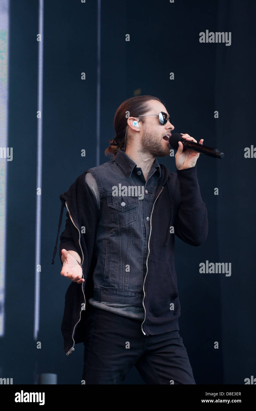 Jared Leto, actor and front man of 30 Seconds to Mars performing at ...