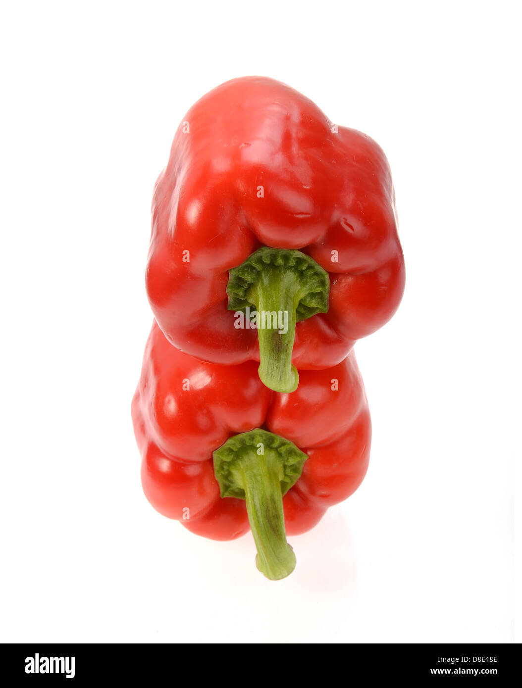Sweet red pepper isolated on white background Stock Photo