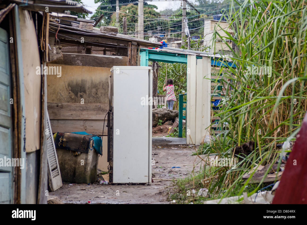 Children in the slum, north of Rio de Janeiro Stock Photo
