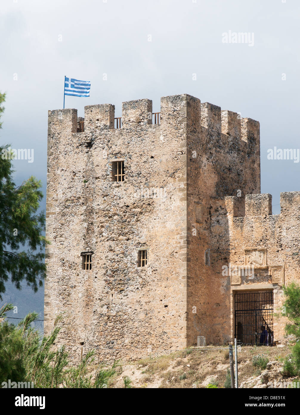 Venetian Castle at  Frangokastello, Crete, Europe Stock Photo