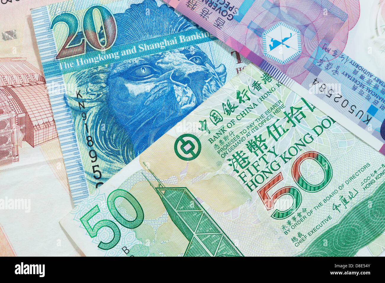 Hong Kong dollar bank notes Stock Photo Alamy