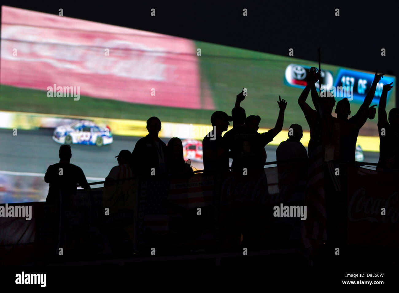 Concord, NC, U.S.May 26, 2013. Fans cheer during the COCACOLA 600 race