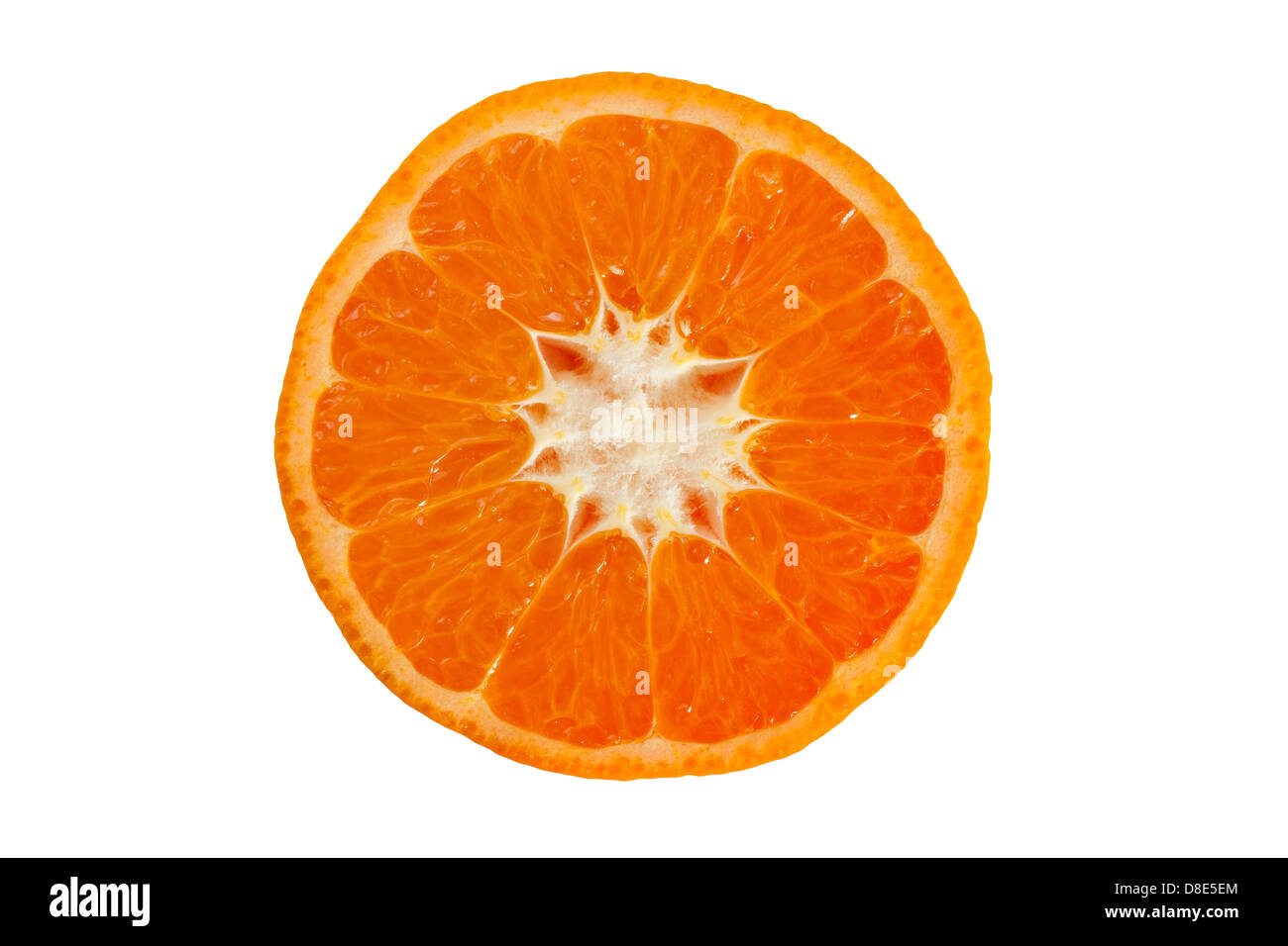 Slice of orange isolated on white background Stock Photo - Alamy