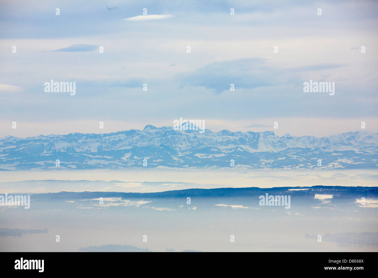 Swiss Alps and Lake Constance, Germany, Europe Stock Photo