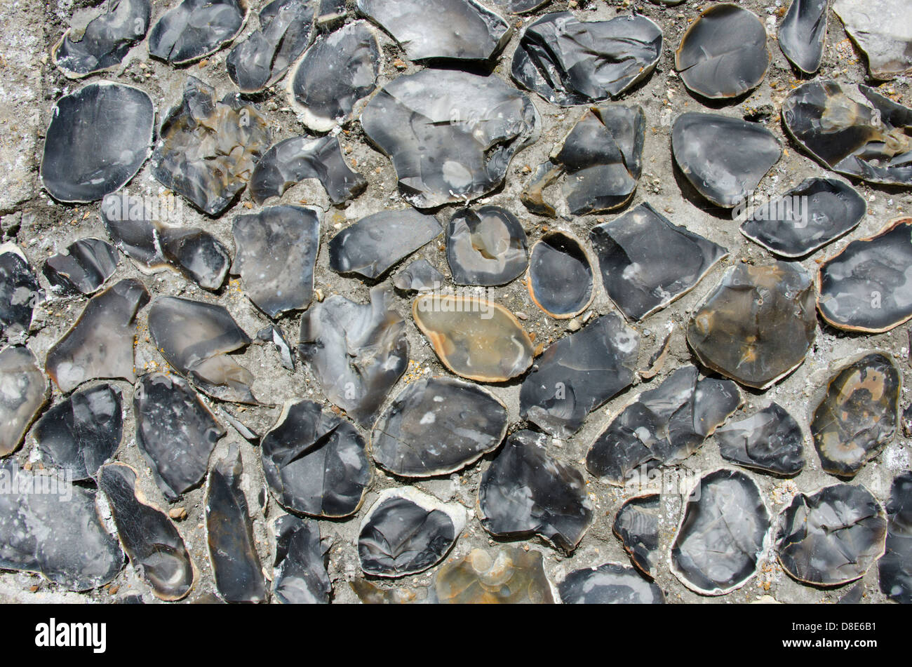 Flint church wall, East Anglia, England Stock Photo Alamy