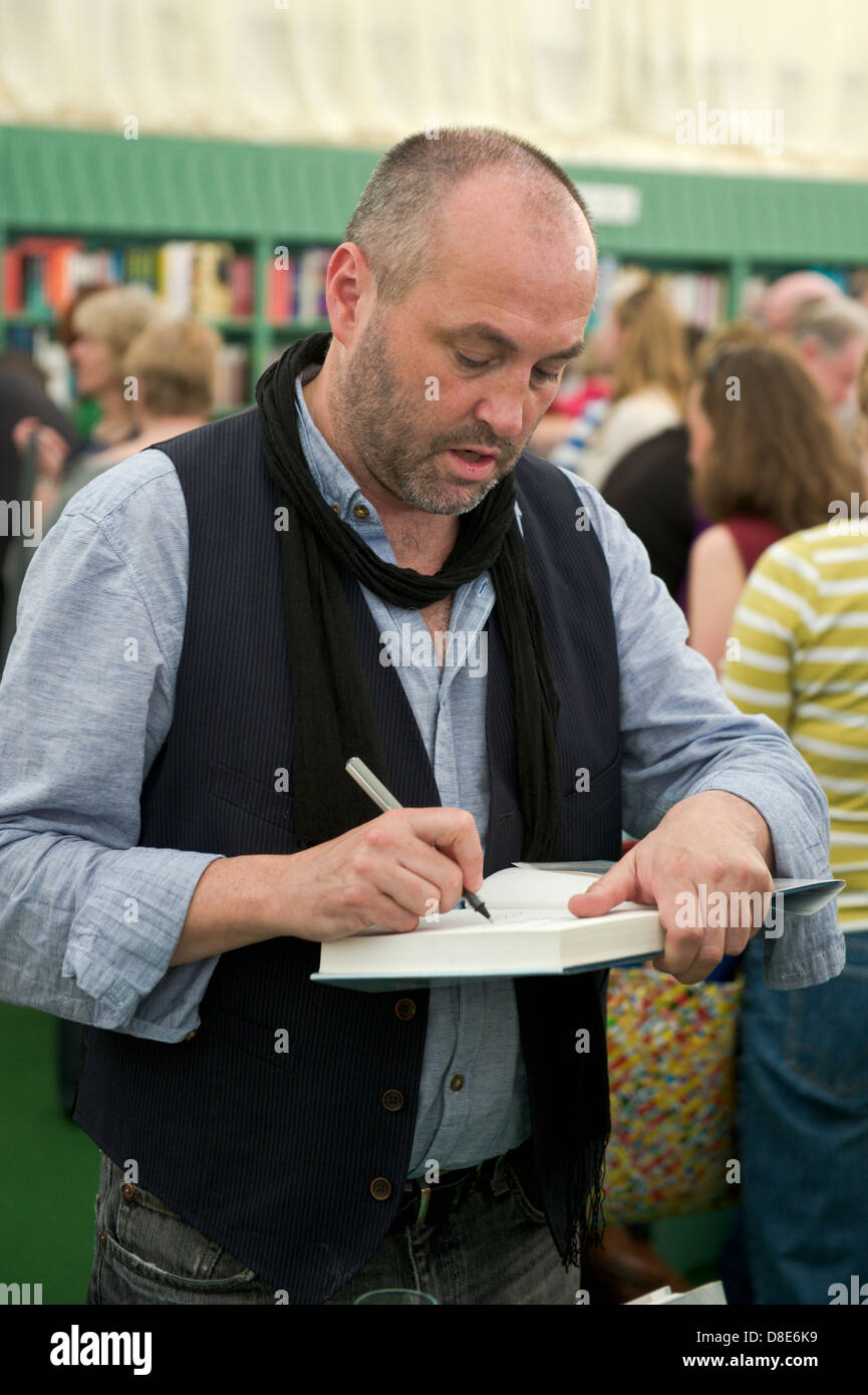 Colum McCann Irish author book signing at Hay Festival 2013 HayonWye