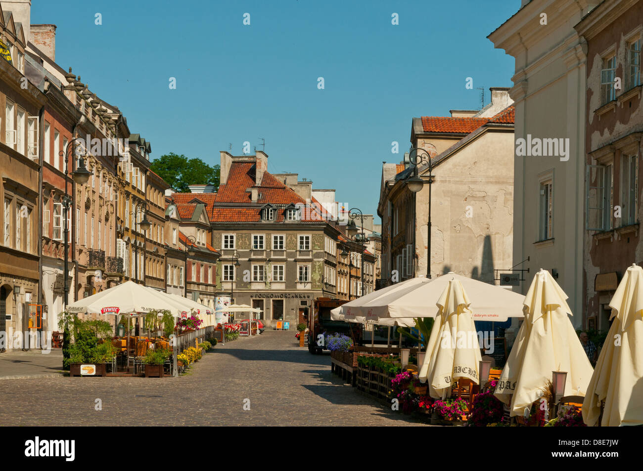 Street in Old Town, Warsaw, Poland Stock Photo