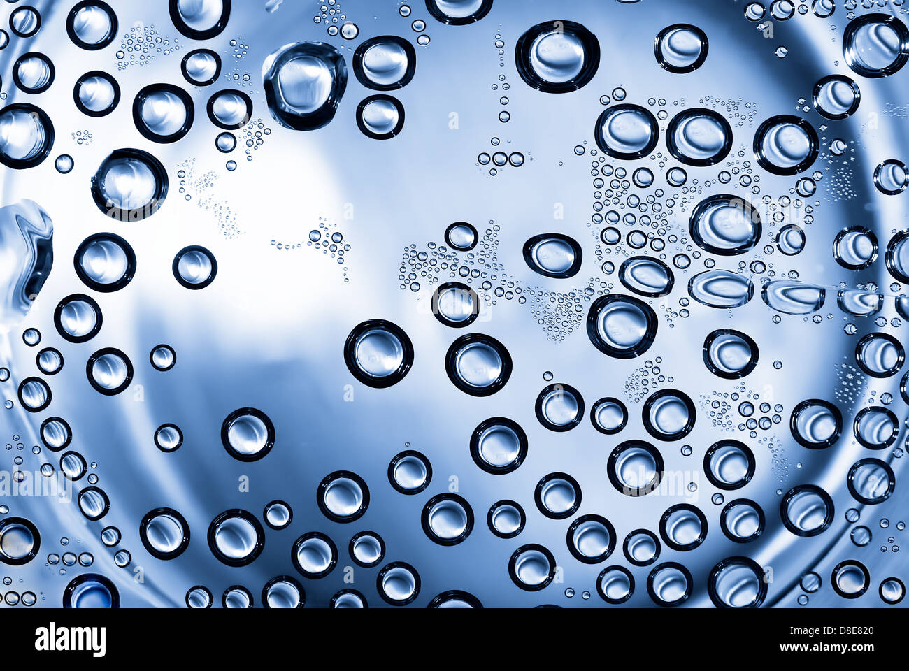 Abstract Blue Water Drops Background Stock Photo - Alamy