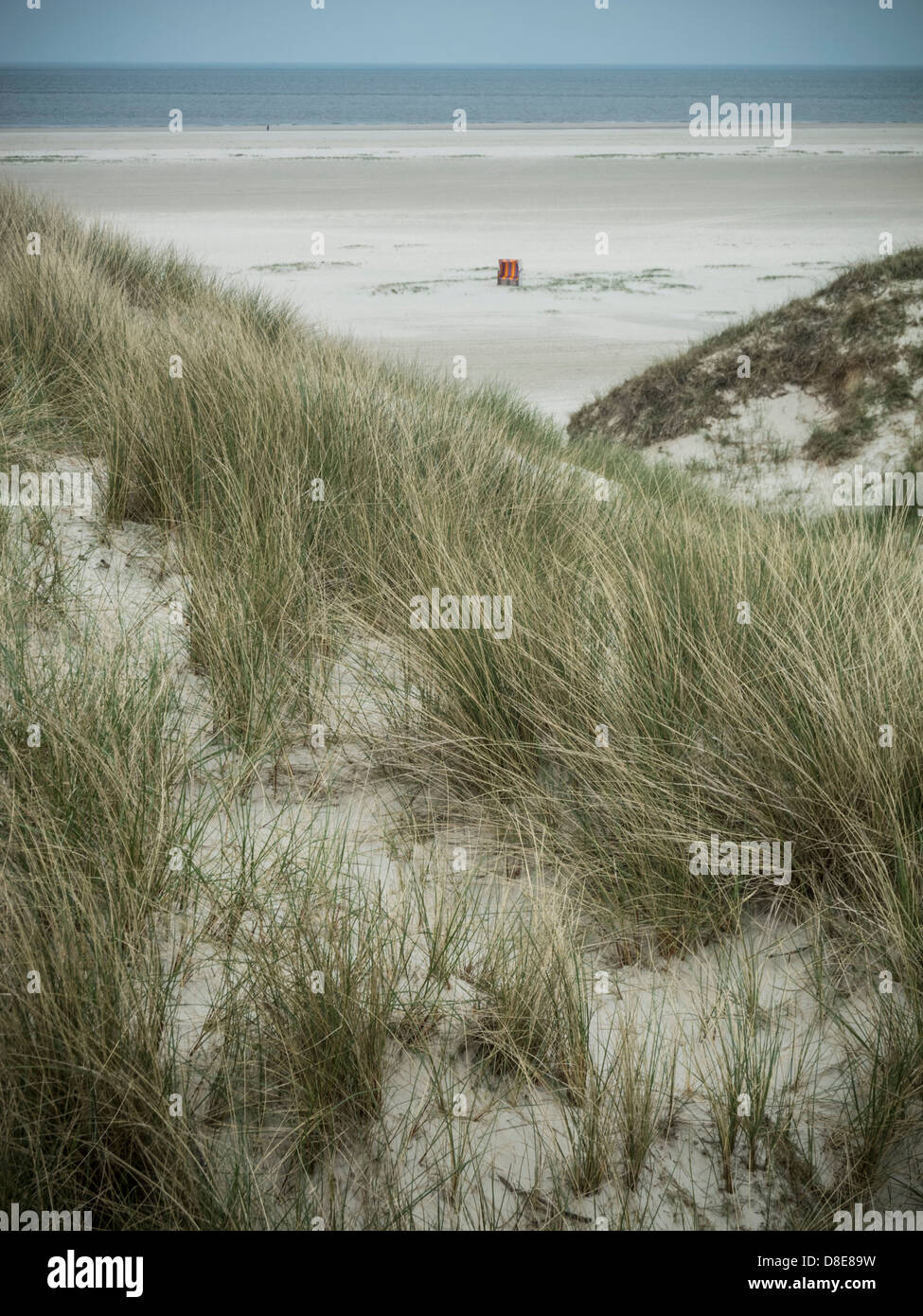 Beach chair, Amrum, Schleswig-Holstein, Germany Stock Photo