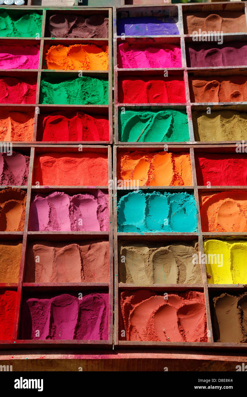 Powder paint, Pashupatinath, Kathmandu, Nepal, Asia Stock Photo Alamy