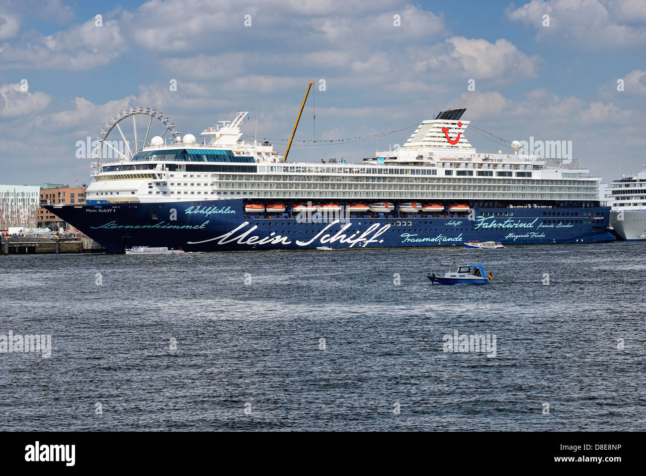 Cruise Ship Mein Schiff 1 at the cruise terminal in Hamburg, Germany, Europe Stock Photo