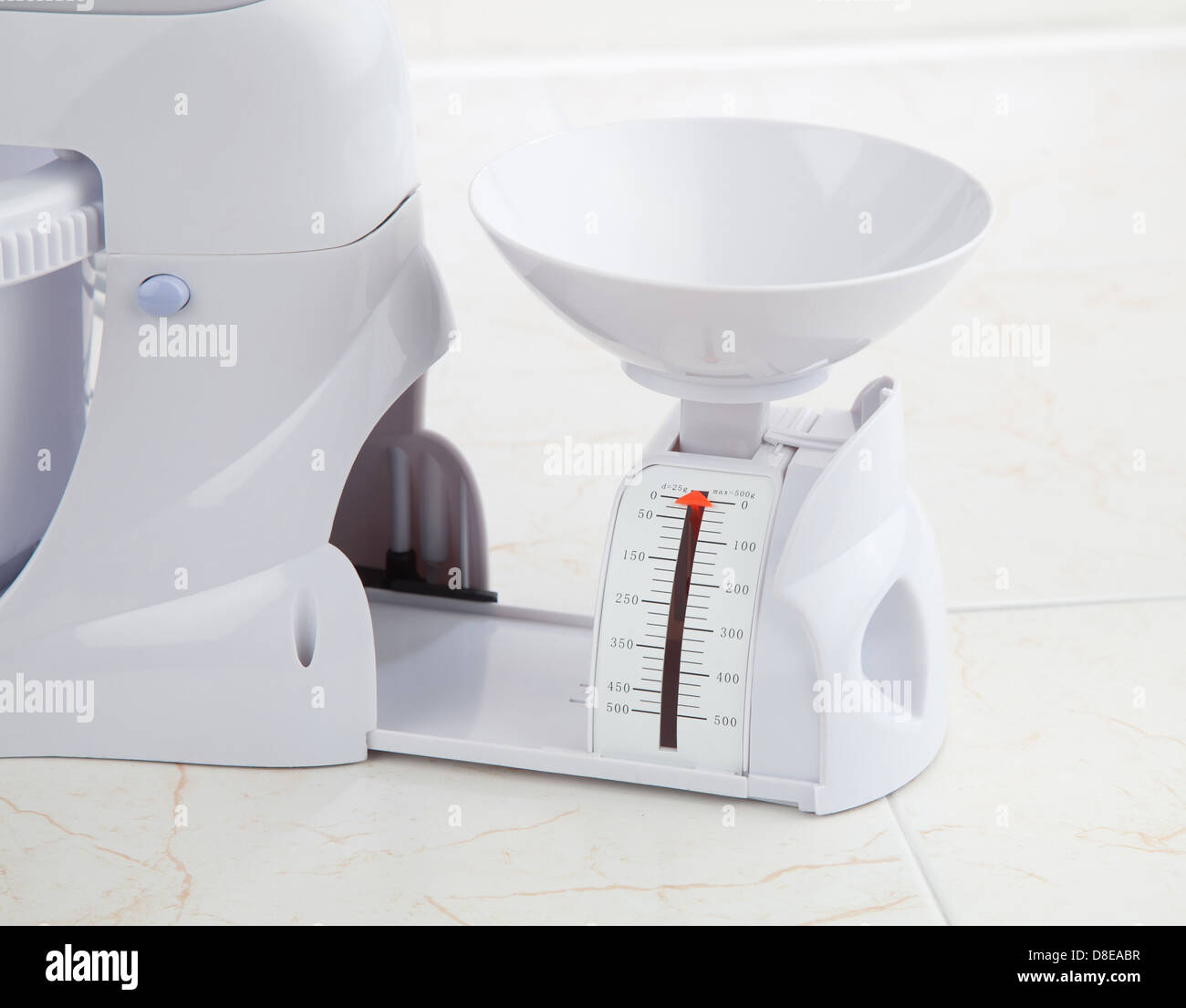 weight scale the accessory of mixer machine Stock Photo Alamy