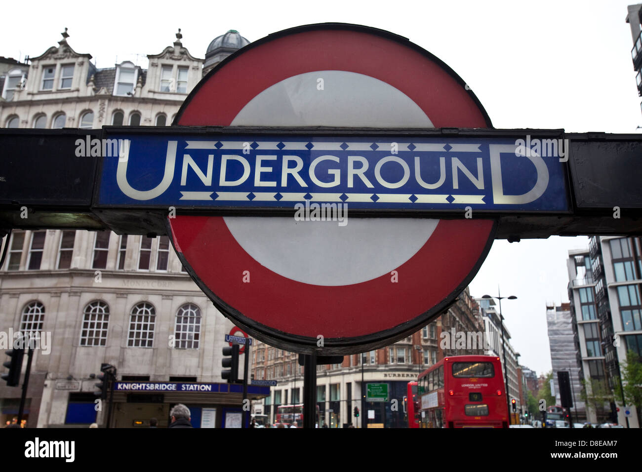 Knightsbridge Undergound Station, London, England Stock Photo