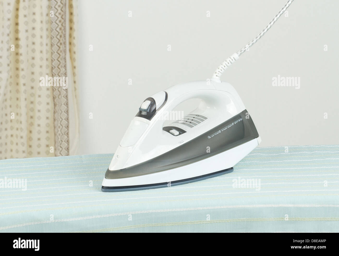 Modern steam iron the new technology for ironing Stock Photo