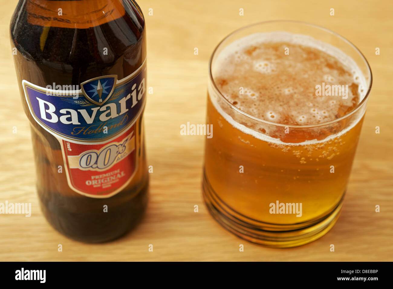 Bavaria 0% alcohol beer Stock Photo