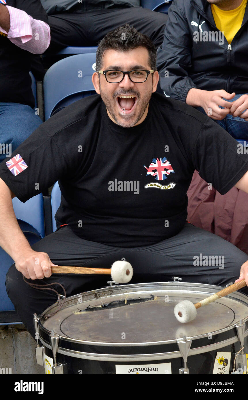 Soccer fan with drum hi-res stock photography and images - Alamy