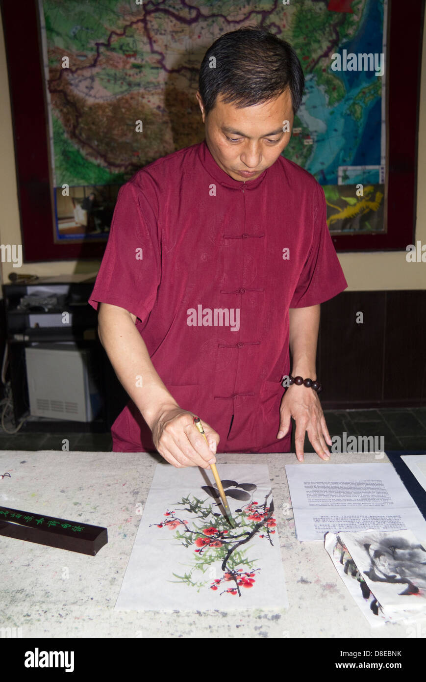 Chinese painting, Chongqing, China Stock Photo